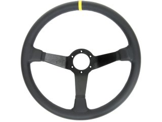 Volant Racing en cuir noir Ø380