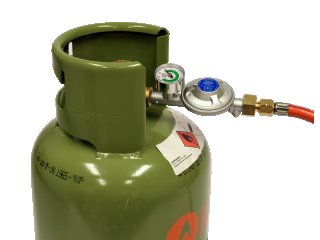 Détendeur universel CADAC 50 mbar avec manomètre et sécurité Overflow