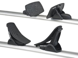 Kit porte kayak sur barre de toit et galerie avec chargement arrière de Rhino Rack