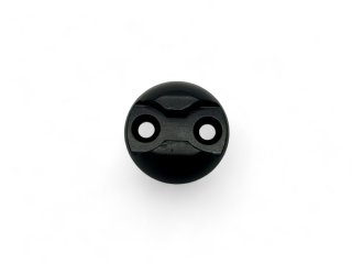 Plaquette simple ancrage Aero aluminium anodise noir