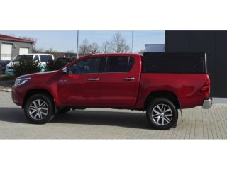 Hardtop Contour noir/ lisse sans fenêtre latérale Toyota Hilux Revo 2016+ xtra-Cab Alu-Cab