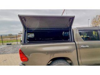 Hardtop Contour noir lisse sans fenêtre latérale pour Nissan Navara NP30 EU 2015+ double cabine Alu-Cab