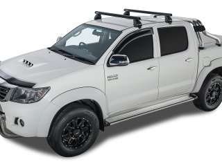 Kit 2 barres de toit Heavy Duty noire 1375mm série 2500 Toyota Hilux Vigo 2005-2015