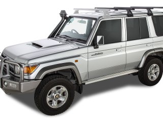 Kit 3 barres de toit noire Heavy Duty 1500mm avec pieds RL150 Toyota Land Cruiser série 76 2007-