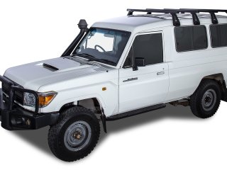 Kit 4 barres de toit noire Heavy Duty 1500mm avec pieds RL210 Toyota Land Cruiser série 78 2007-