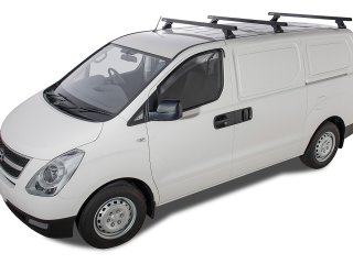 Kit 3 barres de toit noire Heavy Duty 1500mm avec pieds RLTF Hyundai iLoad 2008-2021