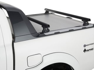 Kit 2 barres de toit noire Heavy Duty 1500mm avec pieds RLT600 Ford Ranger Wildtrak T6/T7/T8 2012-2022