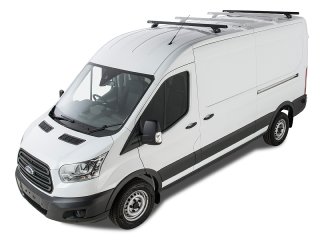 Kit 2 barres de toit noire Heavy Duty 1800mm avec pieds RLTP Ford Transit 2014-
