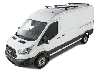 Kit 3 barres de toit noire Heavy Duty 1800mm avec pieds RLTP Ford Transit 2014-