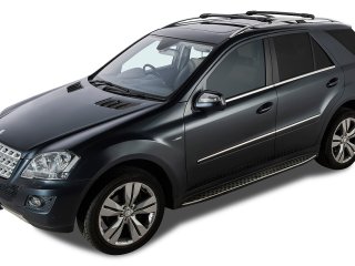 Kit 2 barres de toit noire Vortex montage StealthBar Mercedes Benz M Class W164 2005-2012
