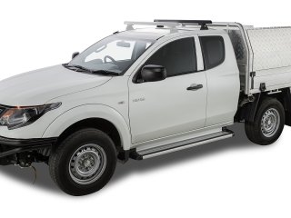 Kit 1 barre de toit arrière noire 1250mm Heavy Duty avec pied RLT600 Ditch Mount Mitsubishi L200 Gen V MQ/MR 2015-