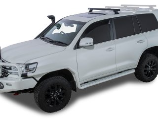 Kit 1 barre de toit avant noire Heavy Duty 1375mm avec pied RCH Toyota Land Cruiser série 200 2007-2021