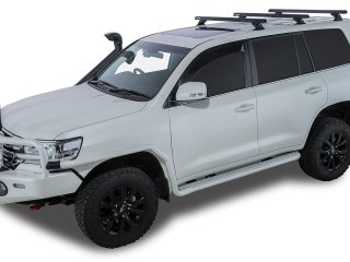 Kit 3 barres de toit noire 1375mm Heavy Duty avec pieds RCH Toyota Land Cruiser série 200 2007-2021