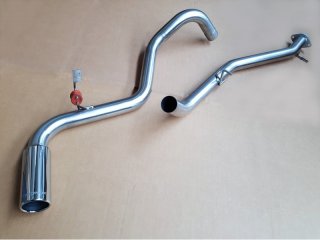 Intermediaire sans silencieux + tube arriere (embout poli diam.90mm.) Tecinox Ford Ranger Raptor 2.0L TDCI 213HP 2020-22