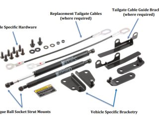 Tailgate assist Ford Ranger 2012-2019 - double vérins d'assistance de ridelle