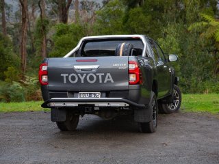 SUMMIT RAW REAR BUMPER 20ON HILUX OE TOWBAR/SENSORS