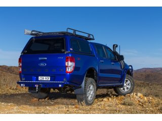 Hard top ARB Classic Smooth avec vitres latérales relevables pour Ford Ranger Double Cab T6 / T7 / T8 2012-2022