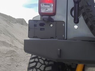 Support de plaque immatriculation format US pour Jeep Wrangler JK