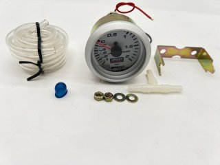 Manomètre de pression de turbo mécanique - 2 bars - Ø42mm - fond blanc rétroéclairé
