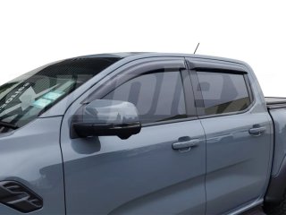 Jeu 4 déflecteurs vitre teintés avant et arrière Ford Ranger T9 VW Amarok