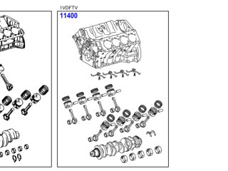 Bloc moteur embiellé Land Cruiser V8 4.5D4-D VDJ200