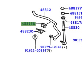 Silent bloc cavalier de barre stabilisatrice arrière KZJ9 KDJ9