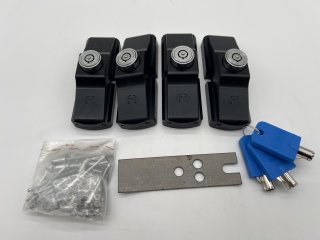 Set de 4 verrous anti effraction porte fourgon Fiat Ducato - 4 Clefs - Anodisage noir