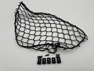 Filet de rangement élastique noir 300x250mm avec cavaliers de fixation