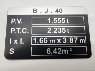 PLAQUE DE TARE BJ40
