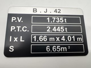 PLAQUE DE TARE BJ42