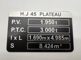 PLAQUE DE TARE HJ45 PLATEAU