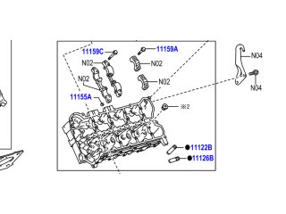 Culasse nue gauche VDJ200 286cv - avec guides de soupape