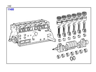 Bloc moteur embiellé 1HZ pour Land Cruiser HZJ78 HZJ79 HZJ105