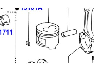 Piston moteur 1HZ HZJ78 HZJ79 - Marquage 2 - Cote standard