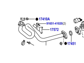 Tube primaire échappement Land Cruiser HZJ78 HZJ79 1999-2007 sans silencieux