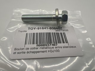 Boulon de collier métallique entre silencieux et sortie échappement HDJ100