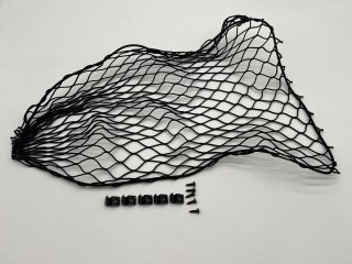 Filet de rangement élastique noir 500x400mm avec cavaliers de fixation