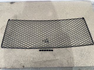 Filet de rangement avec cadre acier noir 960x335mm - avec cavaliers de fixation et vis