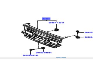Calandre chromée TOYOTA pour HDJ80 12s