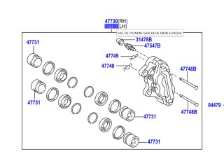 Etrier de frein neuf Aisin avant gauche Hilux Revo