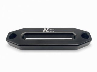 Ecubier aluminium noir pour corde de treuil synthétique N4-Offroad