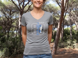 Tshirt femme HDJ80 Dream Team Car gris chiné