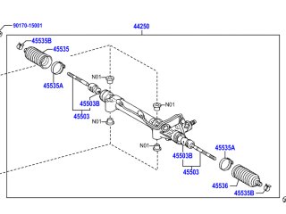 Crémaillère de direction pour FJ Cruiser avant 08/2009