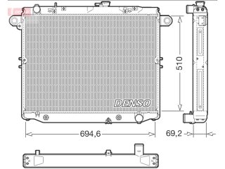 Radiateur eau refroidissement Denso pour HDJ100 BVM
