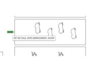 Kit de cales anti grincement / antibruit plaquettes de frein avant KDJ15