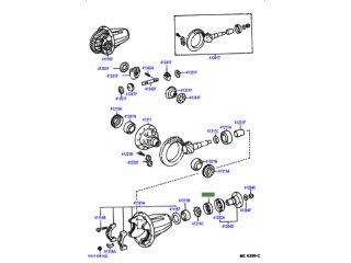 Joint spi tulipe nez de pont avant Land Cruiser