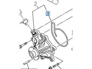 Joint entre pompe à eau et bloc moteur Isuzu DMax III 2020-2025