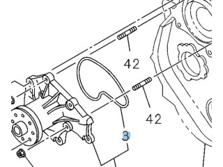 Joint entre pompe à eau et bloc moteur Isuzu DMax I / DMax II 2007-2016