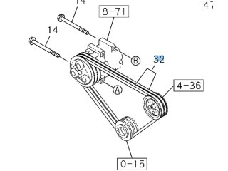 Courroie de compresseur de climatisation Isuzu DMax I 2004-2006