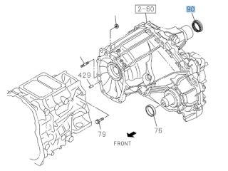 Joint spi de sortie arrière de boîte de transfert Isuzu DMax III 2020+